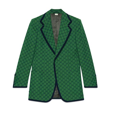 green gucci overcoat men|gucci gg print jacket men's.